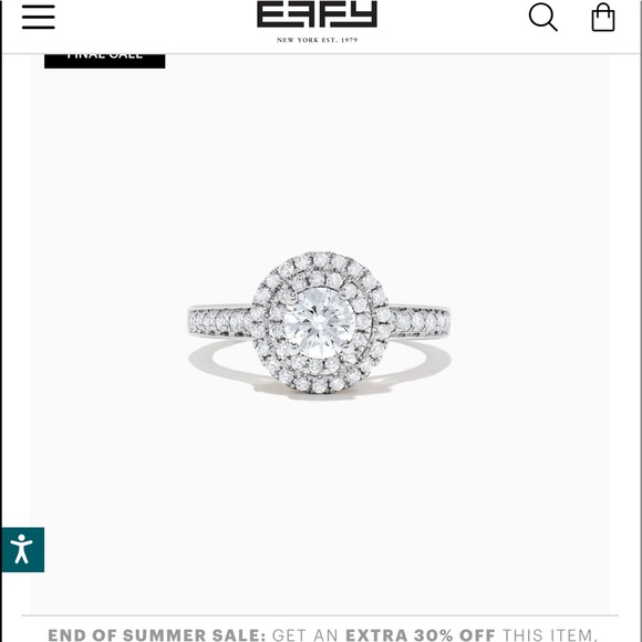 Effy center cut diamond ring 💍 - Picture 6 of 7